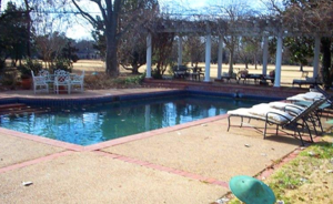 A winter day in the backyard of the Clarksdale home pictured above.