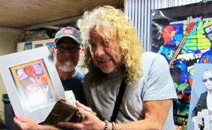 Hambone Gallery owner Stan Street with Led Zeppelin's Robert Plant at his store in Clarksdale.