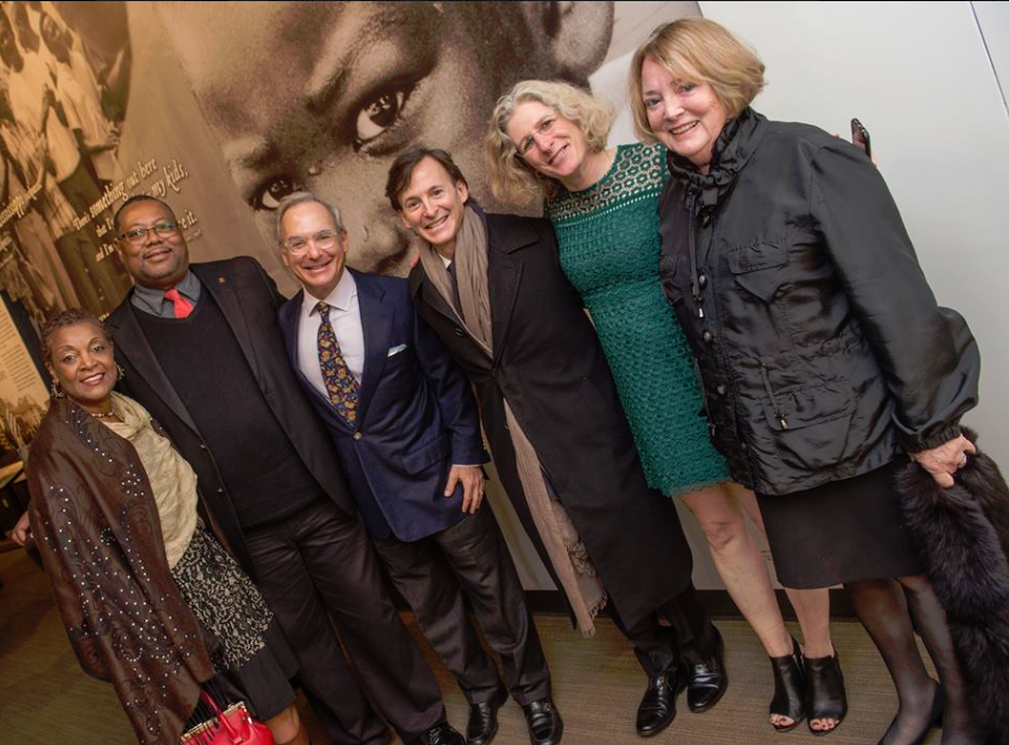 Chamber Executive Director Jon Levingston is joined by Senator and Mrs. Robert Jackson, concert pianist Bruce Levingston, Department of Archives and History Executive Director Katie Blount, and Meredith Creekmore. — with State Senator Robert L. Jackson, D-MS and Katie Blount at Mississippi Civil Rights Museum, December 8, 2017.
