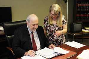 Clarksdale City Attorney Larry Lewis and Executive Assistant, Angela Haire.