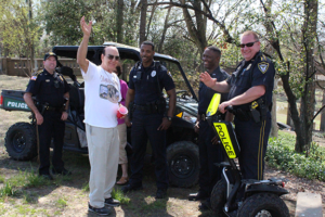 Clarksdale policemen on break during training.