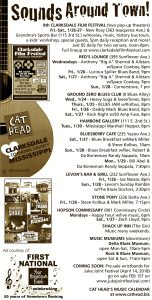 Sounds Around Town in Clarksdale, MS, Jan 24 - Jan 28, 2018.