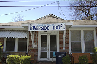 The Riverside Hotel in Clarksdale, where the first rock n' roll song ever was rehearsed, and where Robert Nighthawk often stayed.