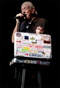 Clarksdale friend and Clarksdale advocate, Charlie Musselwhite with his famous harp briefcase.