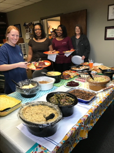 Thanksgiving lunch at City Clerks office in Clarksdale.