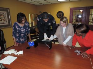 Clarksdale Police Department training at Delta Manor.