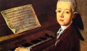 Musical genius Wolfgang Amadeus Mozart.