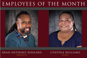 Coahoma Community College Employees of the Monthm February 2018.