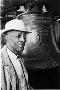 Dick Waterman's cherished photograph of Son House at the Liberty Bell.